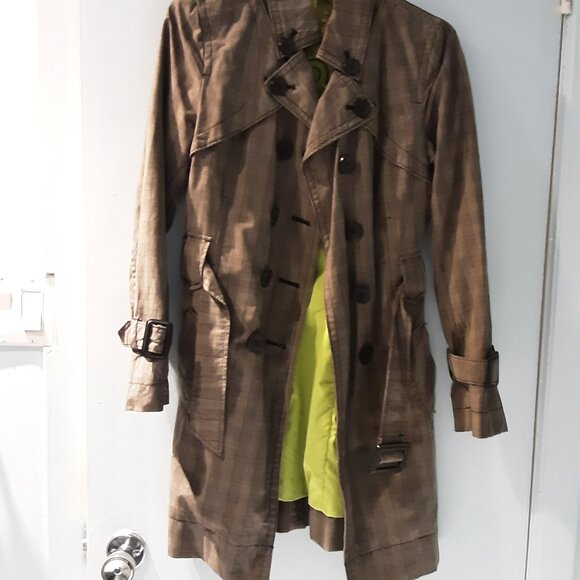 Coat Soïa and Kyo, plaid raincoat size small - Picture 2 of 7